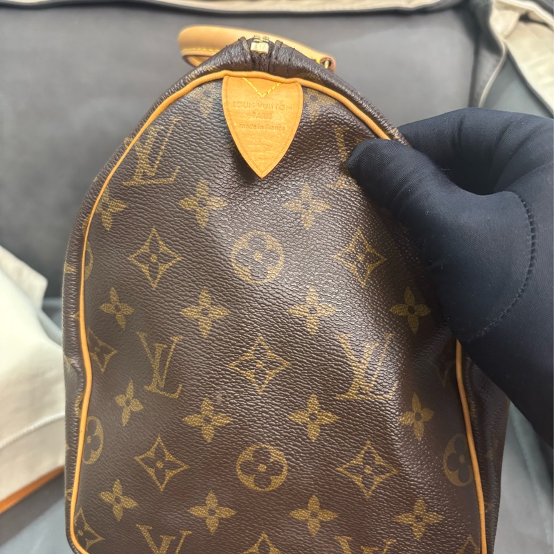 LV Speedy30 老花手提款-5