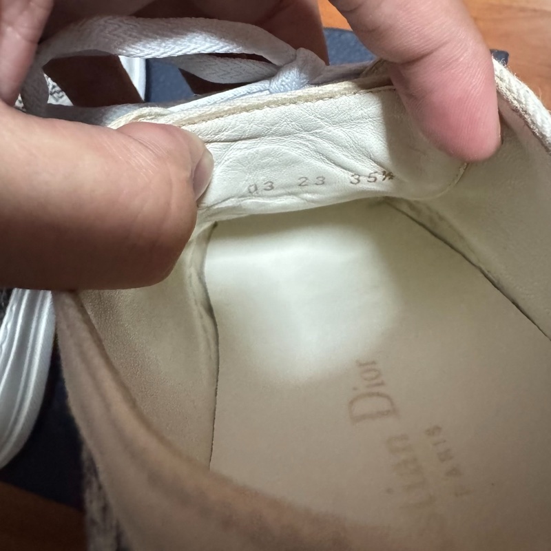 Dior厚底鞋迪奧Walk'n'Dior刺繡時尚板鞋 女款白黑 35.5碼-4