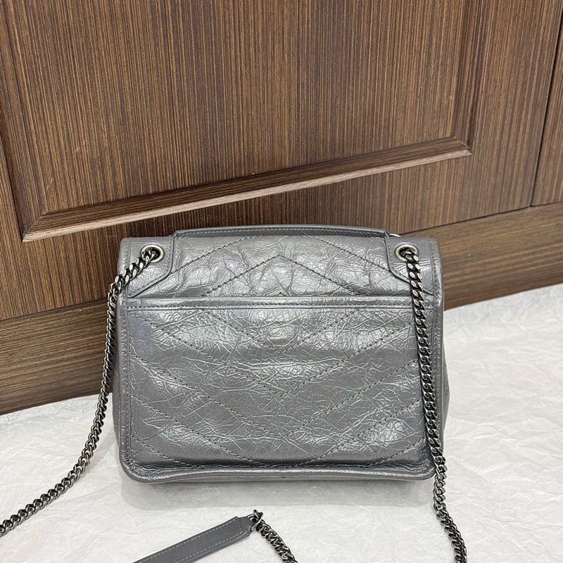 YSL聖羅蘭灰色 Niki小號，經典百搭款-4