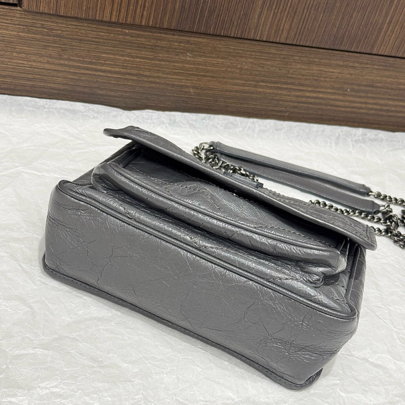 YSL聖羅蘭灰色 Niki小號，經典百搭款-5