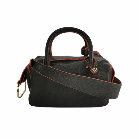 Delvaux Coolbox迷你牛皮拼色D形飾扣斜挎包單肩包