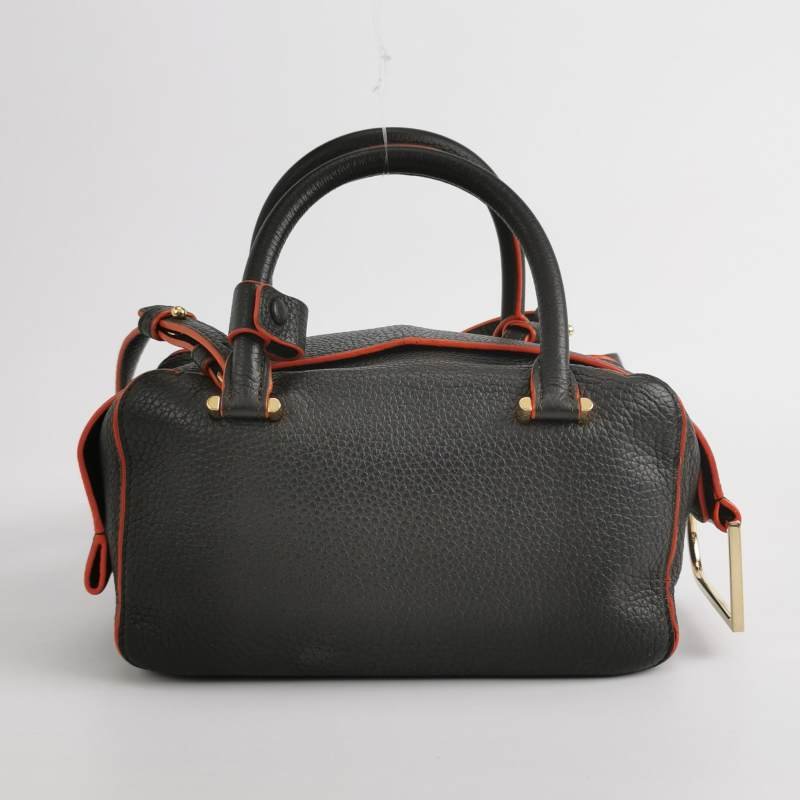 Delvaux Coolbox迷你牛皮拼色D形飾扣斜挎包單肩包-4