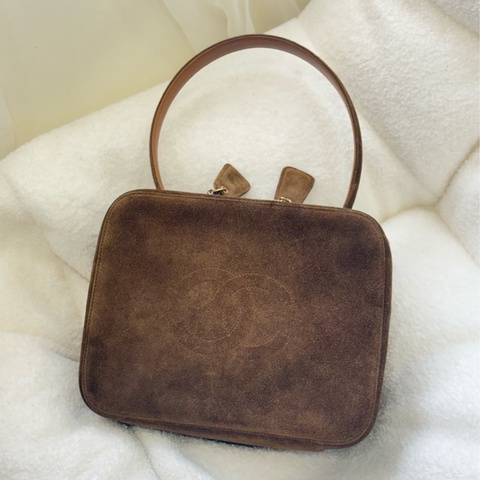 Chanel Taddy麂皮盒子包手提包 Plume Mini