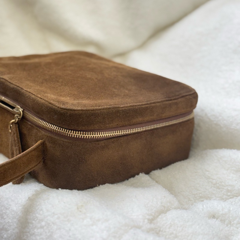 Chanel Taddy麂皮盒子包手提包 Plume Mini-2