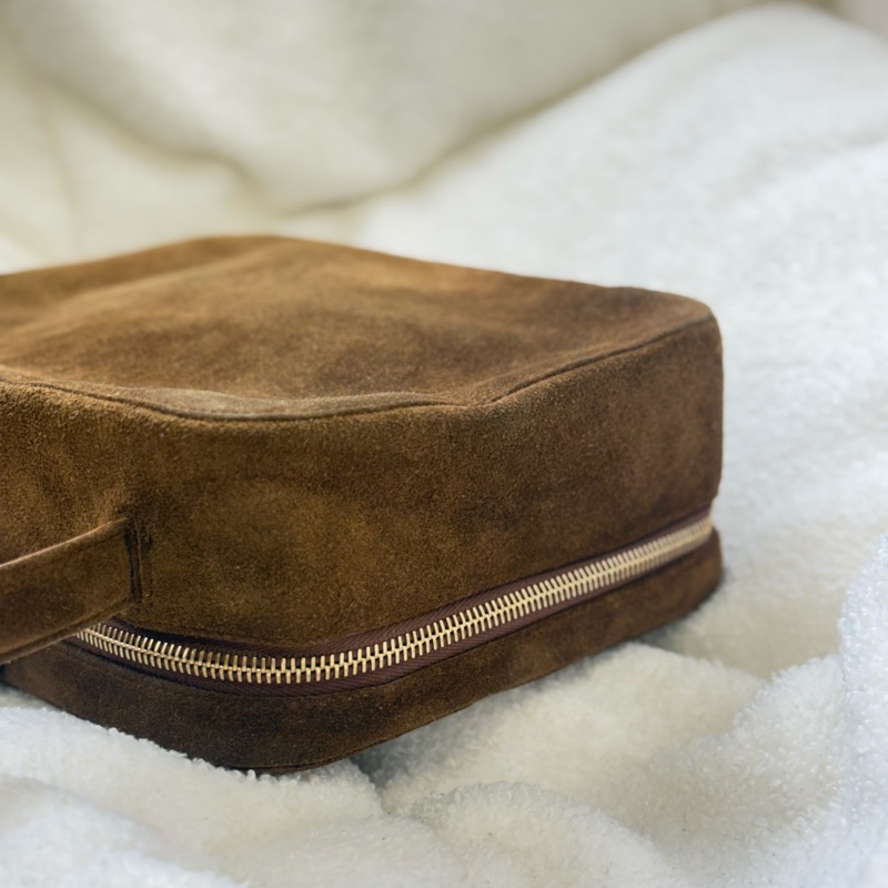 Chanel Taddy麂皮盒子包手提包 Plume Mini-3