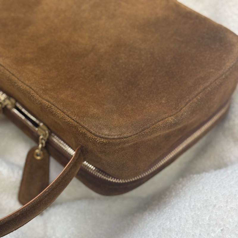 Chanel Taddy麂皮盒子包手提包 Plume Mini-13