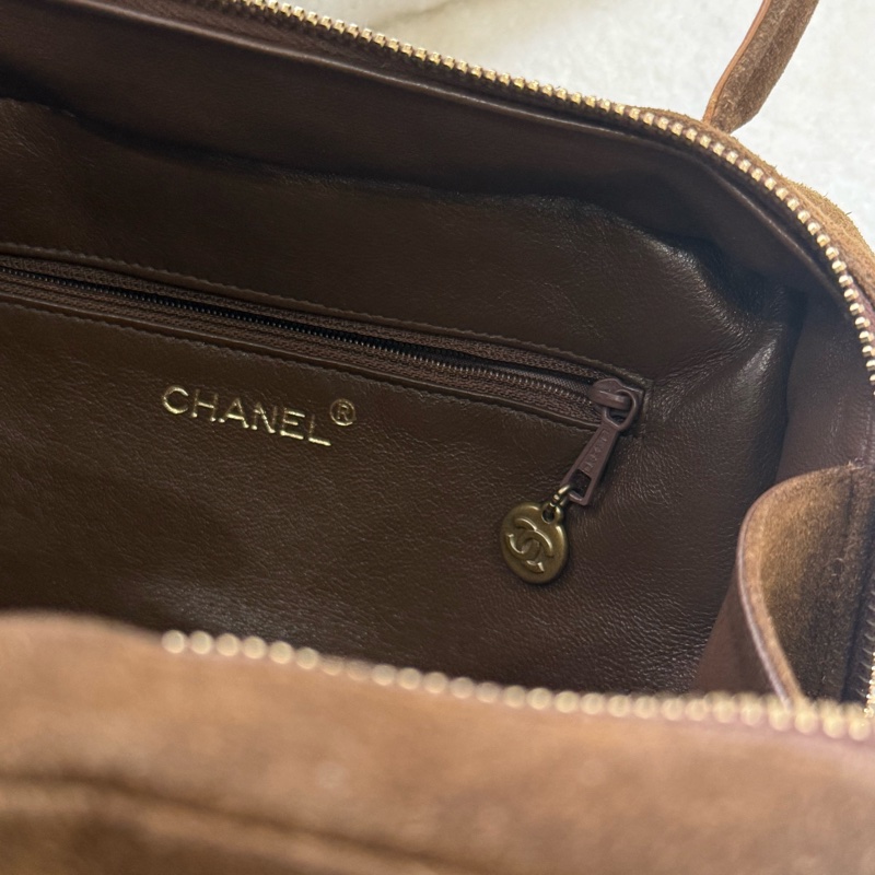 Chanel Taddy麂皮盒子包手提包 Plume Mini-17