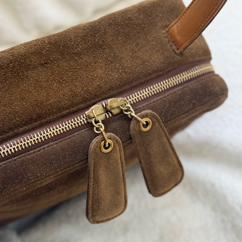 Chanel Taddy麂皮盒子包手提包 Plume Mini-19