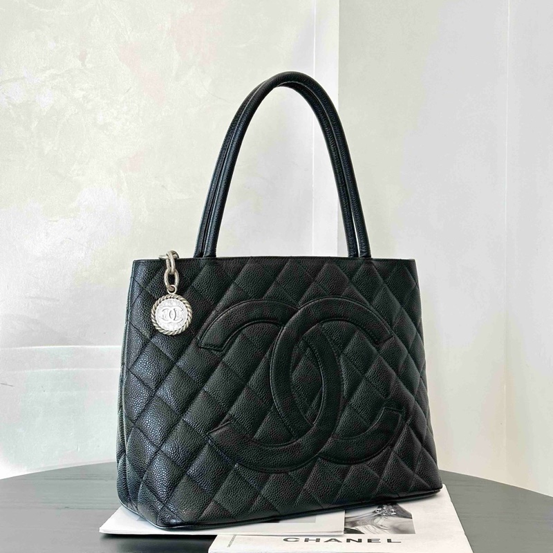 【97新✨ 全網最低價！】Chanel 希爾頓 魚子醬皮 Tote（下單前先詢問庫存❗️）-4