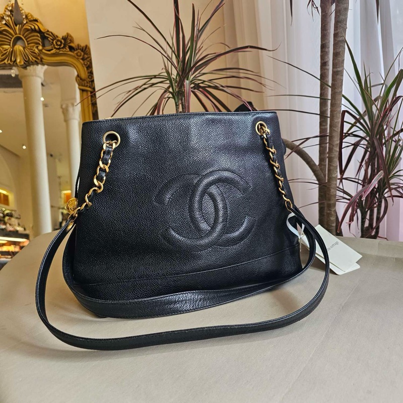 【97新✨ 全網最低價！】Chanel 荔枝皮金球Tote （下單前先詢問庫存❗️）-3