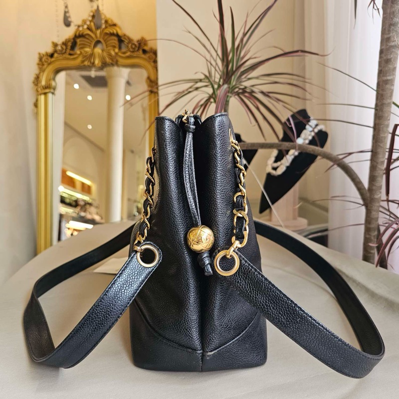 【97新✨ 全網最低價！】Chanel 荔枝皮金球Tote （下單前先詢問庫存❗️）-7