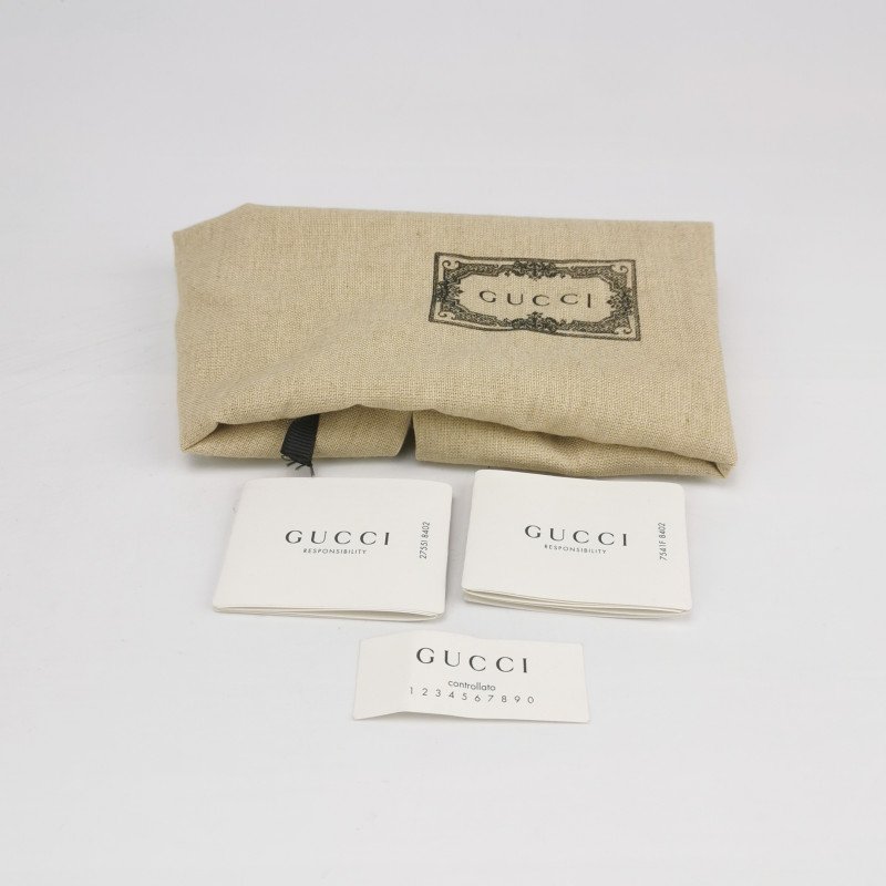 Gucci 牛皮雙G印花翻蓋單肩包-8