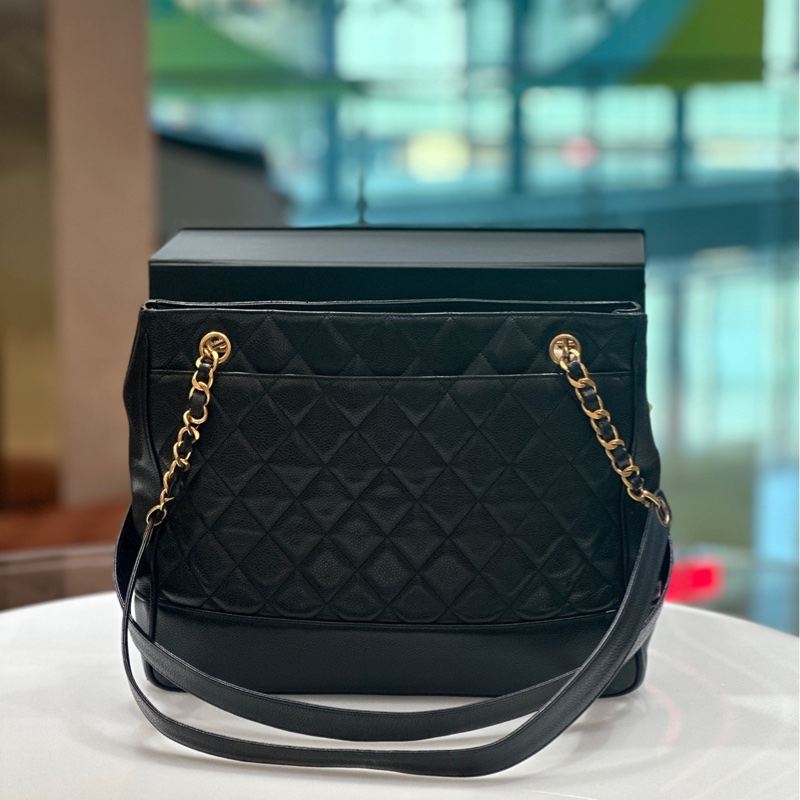 【95新✨ 全網最低價！】Chanel 菱格紋金球Tote（下單前先詢問庫存❗️）-3