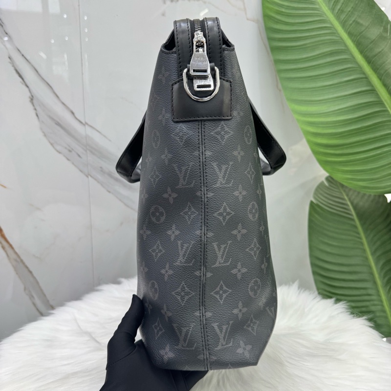 98新路易威登/Louis Vuitton黑色老花公文包手提包 編碼16 經典黑灰老花低調又高級 商務場合自帶氣場 大容量設計 電腦、文件、筆記本都能輕鬆收納，尺寸34x10x35cm-2