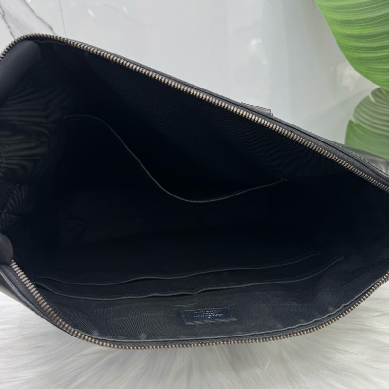 98新路易威登/Louis Vuitton黑色老花公文包手提包 編碼16 經典黑灰老花低調又高級 商務場合自帶氣場 大容量設計 電腦、文件、筆記本都能輕鬆收納，尺寸34x10x35cm-8