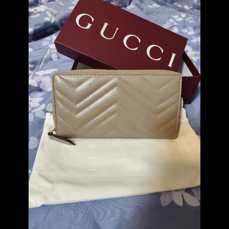 GUCCI-奶茶色長夾-1