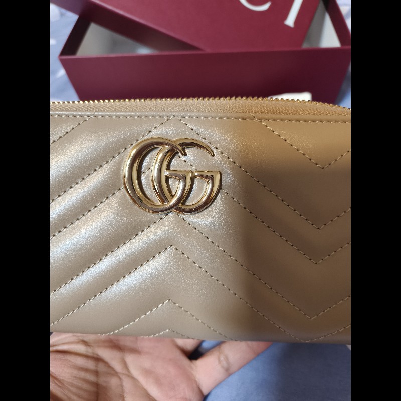 GUCCI-奶茶色長夾-3