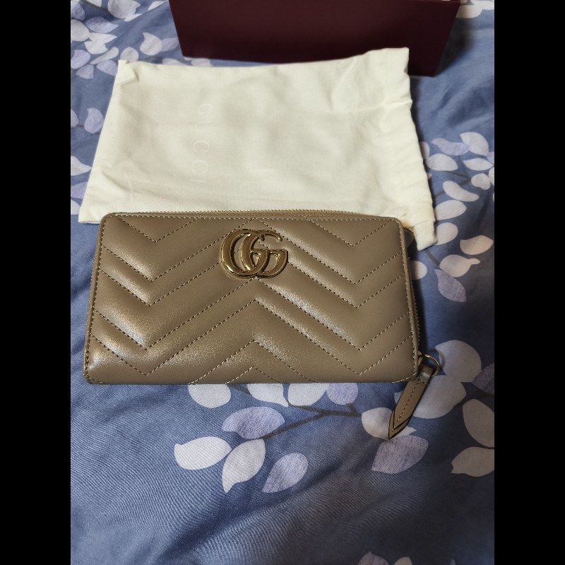 GUCCI-奶茶色長夾-5