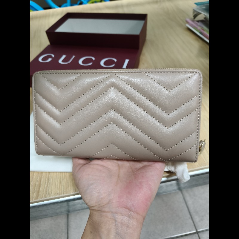 GUCCI-奶茶色長夾-1
