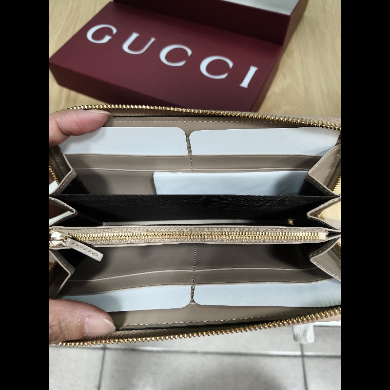 GUCCI-奶茶色長夾-4