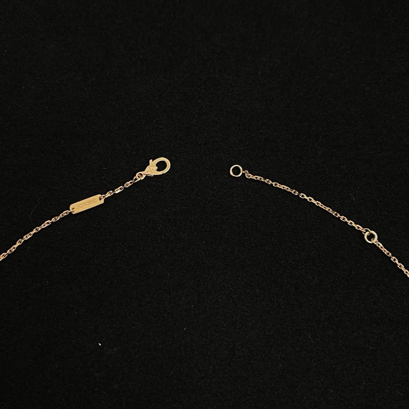 VCA Perlée couleurs 紅玉髓吊墜項鍊 18k玫瑰金 98新配件盒子-5