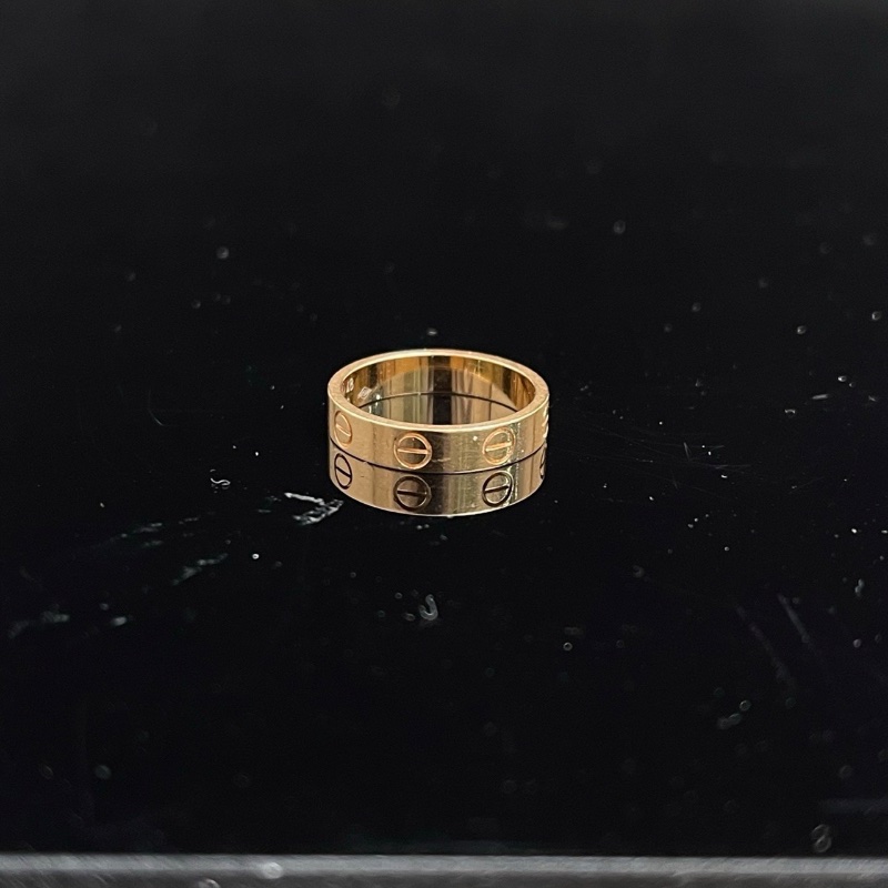 Cartier玫瑰金LOVE系列窄版戒指 金重2.9g48號 98新-4