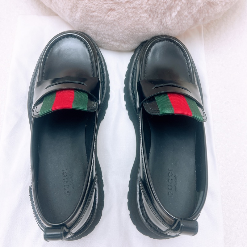 全新 37碼 Gucci 厚底樂福鞋/皮鞋-4
