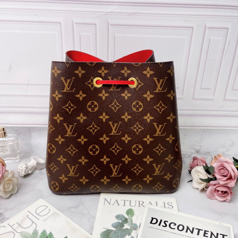 LV老花紅水桶NéONOé 中號26*26*17 98新配件塵袋-7