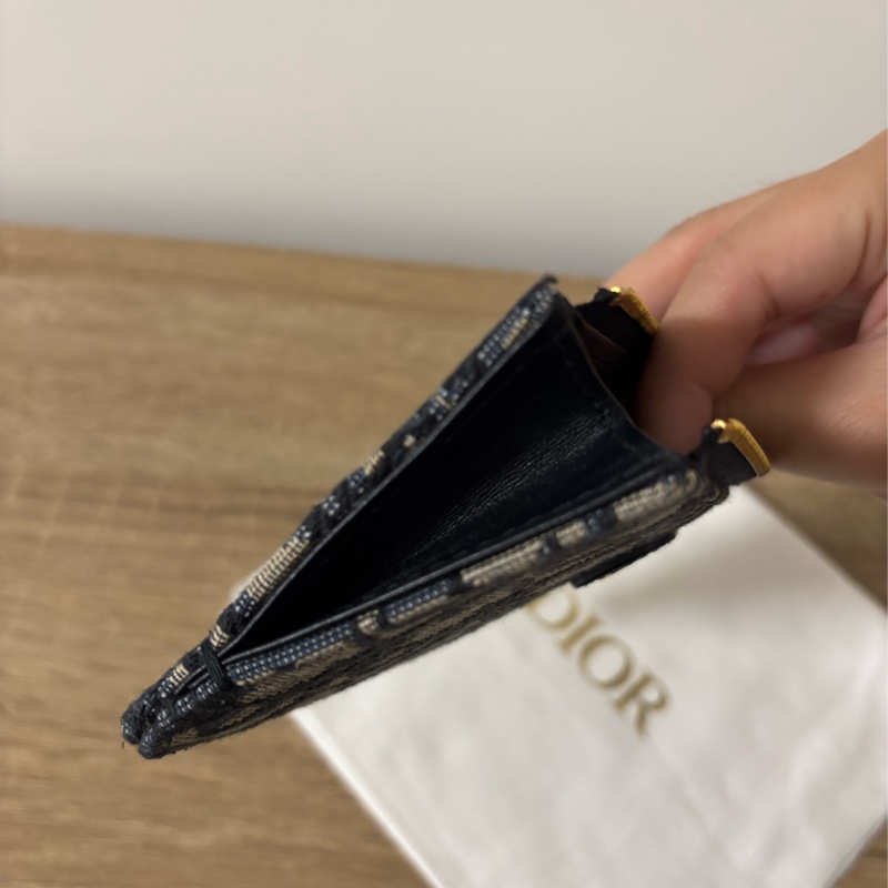 Dior 30 montaigne 老花牛皮拉鏈卡片夾/零錢夾-13