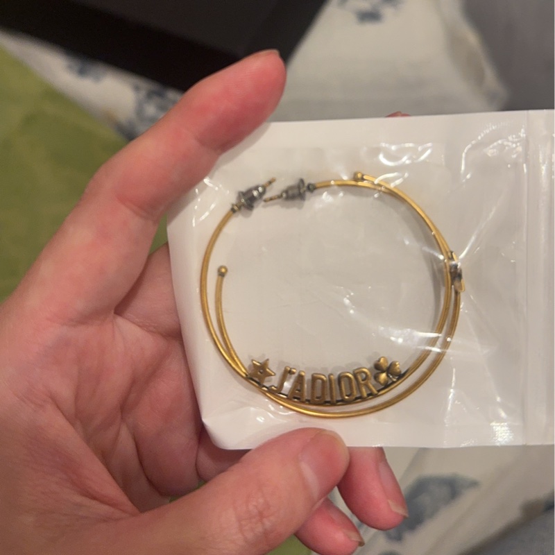 Gucci雙G 925純銀。Dior J’A DIOR鍍金復古大圈-4