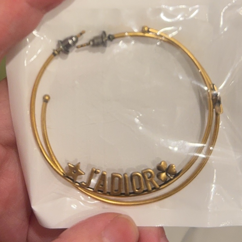 Gucci雙G 925純銀。Dior J’A DIOR鍍金復古大圈-17