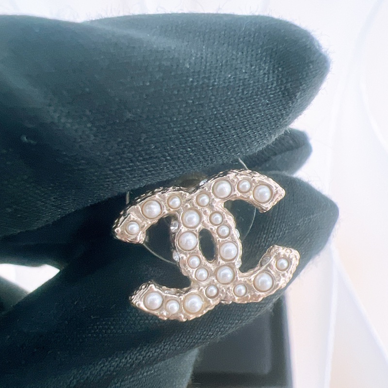 Chanel 23v 珍珠雙c耳環-2