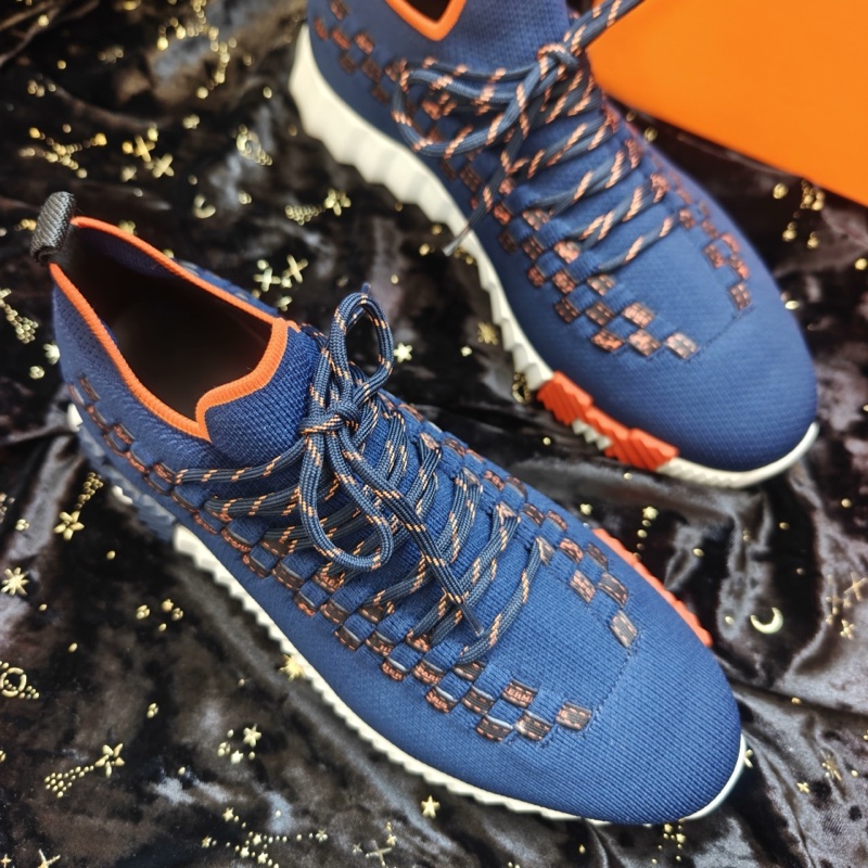 Hermes針織運動鞋愛馬仕深藍色Flex編織運動鞋 40.5碼-1