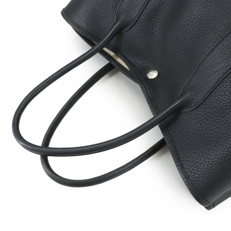 愛馬仕 Garden 36 PM 手提包，Negonda 黑色，□K 印記，銀色五金，派對款-4