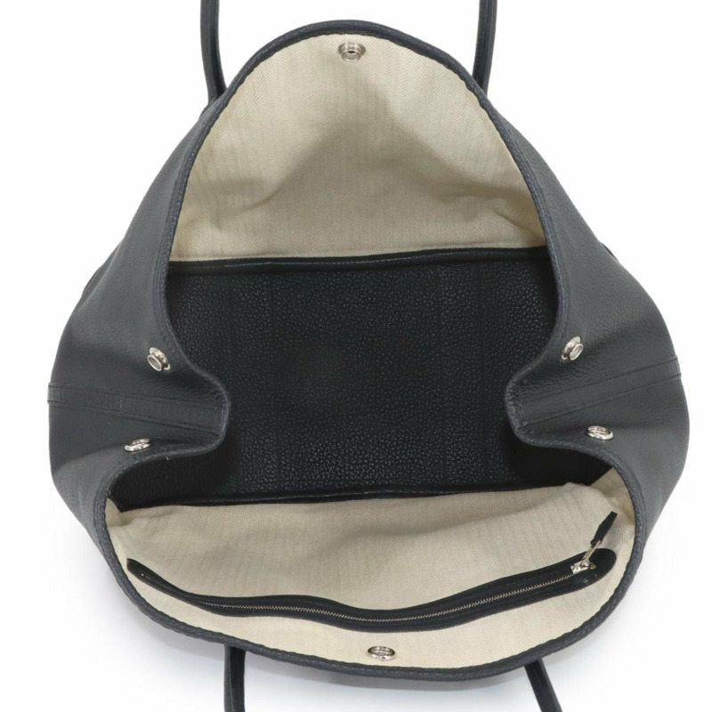 愛馬仕 Garden 36 PM 手提包，Negonda 黑色，□K 印記，銀色五金，派對款-5