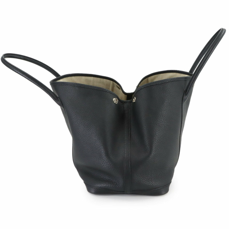 愛馬仕 Garden 36 PM 手提包，Negonda 黑色，□K 印記，銀色五金，派對款-7