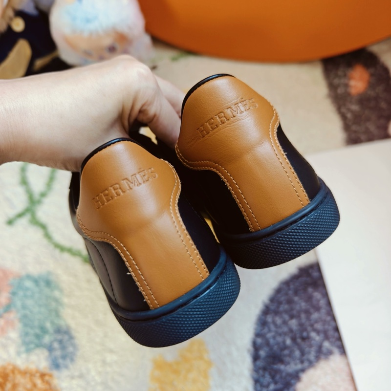 Hermes休閒鞋愛馬仕Quicker黑色板鞋叢林之愛印花38碼-5