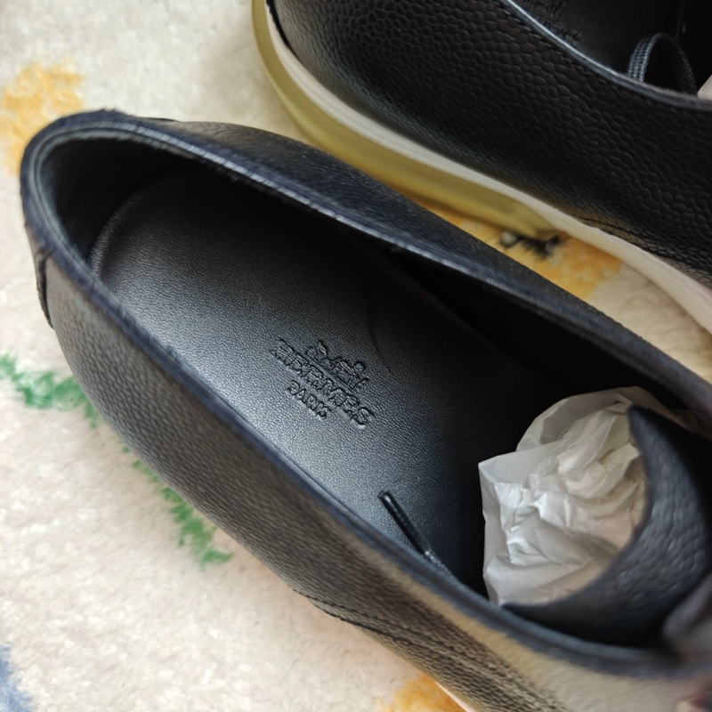 Hermes休閒鞋愛馬仕黑色系帶樂福鞋愛馬仕休閒鞋 41碼-2