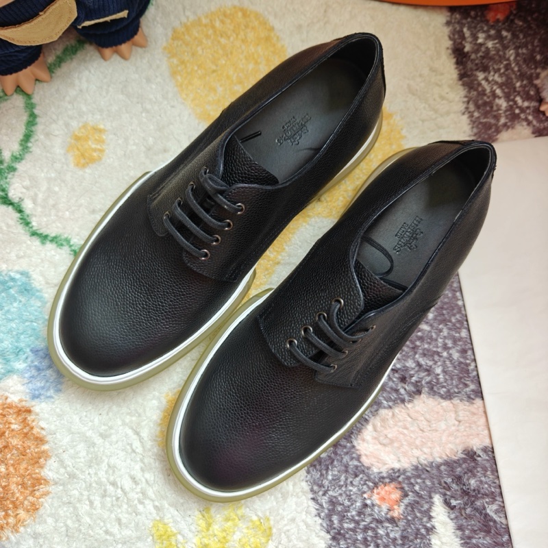 Hermes休閒鞋愛馬仕黑色系帶樂福鞋愛馬仕休閒鞋 41碼-3