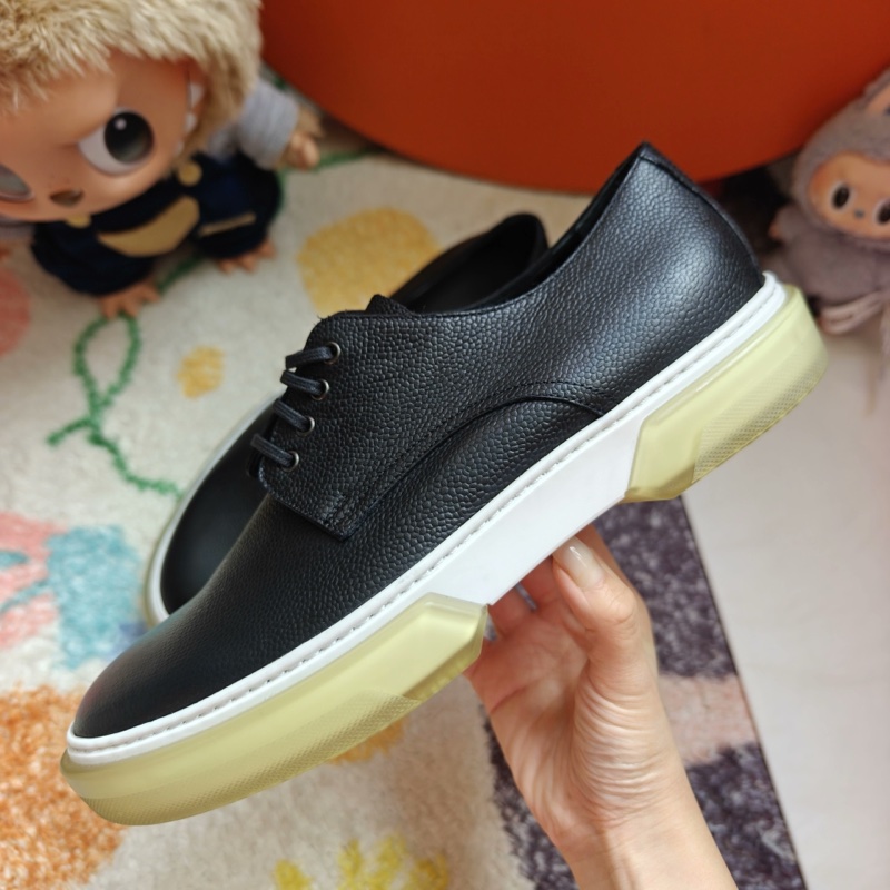 Hermes休閒鞋愛馬仕黑色系帶樂福鞋愛馬仕休閒鞋 41碼-4