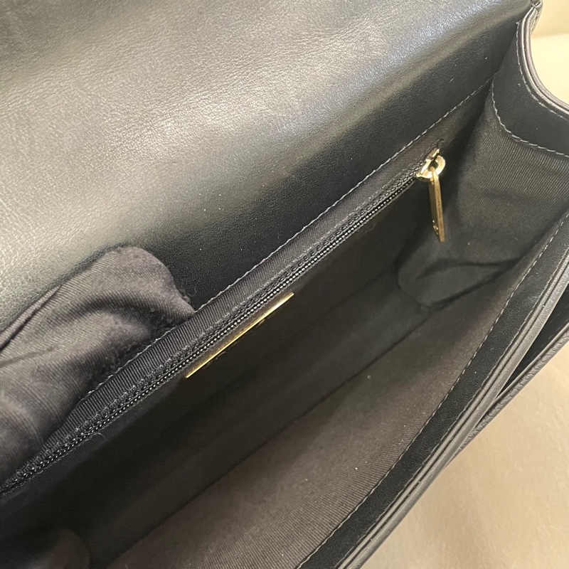 chanel/香奈兒黑金孟買郵差包 28開有卡有標 附件：塵袋-8