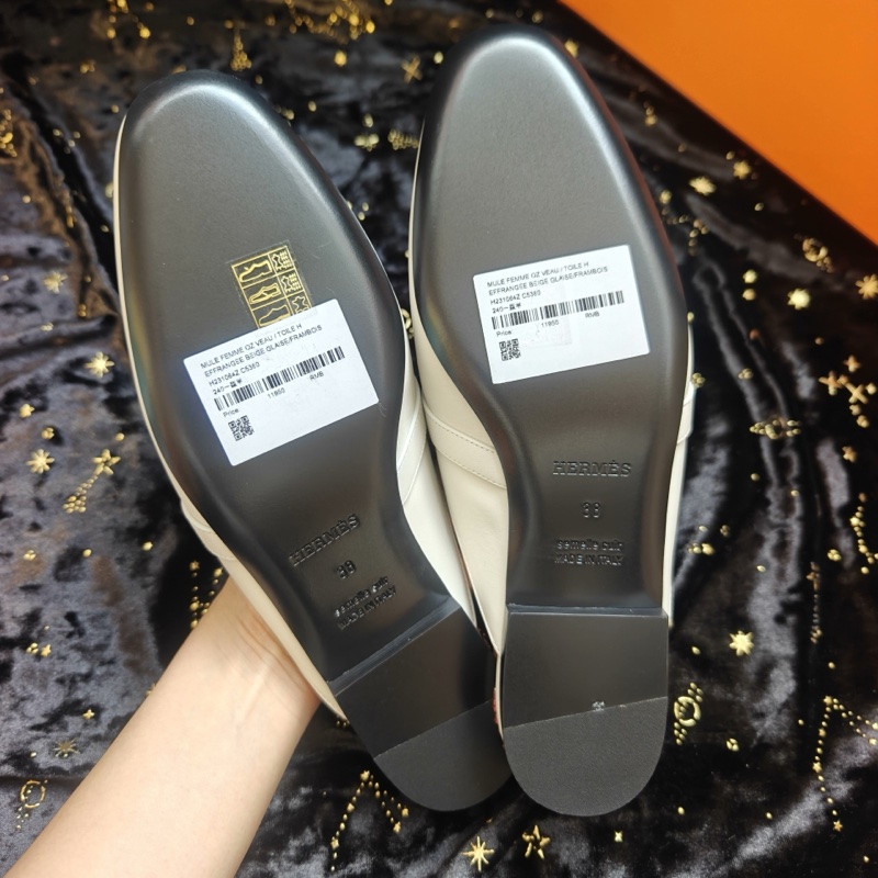 Hermes穆勒鞋愛馬仕OZ粉色帆布拼皮Kelly扣 38碼-6