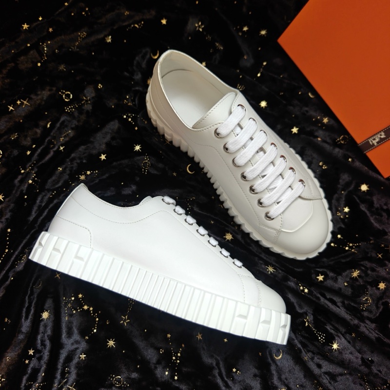 Hermes休閒鞋愛馬仕Cross純白色餅乾鞋 35.5碼-2