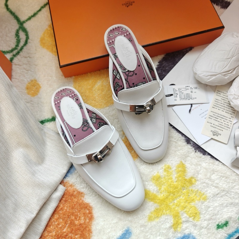 Hermes穆勒鞋愛馬仕OZ白色Kelly扣 35碼-0