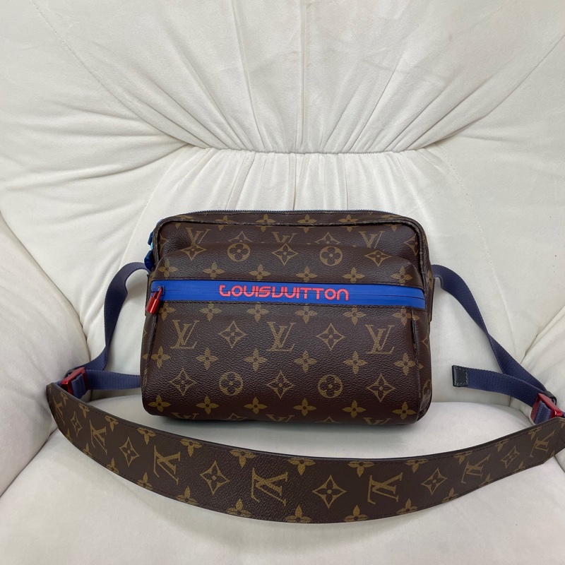 Louis Vuitton路易威登 老花限定撞色相機包 斜挎包 18年無附件-0