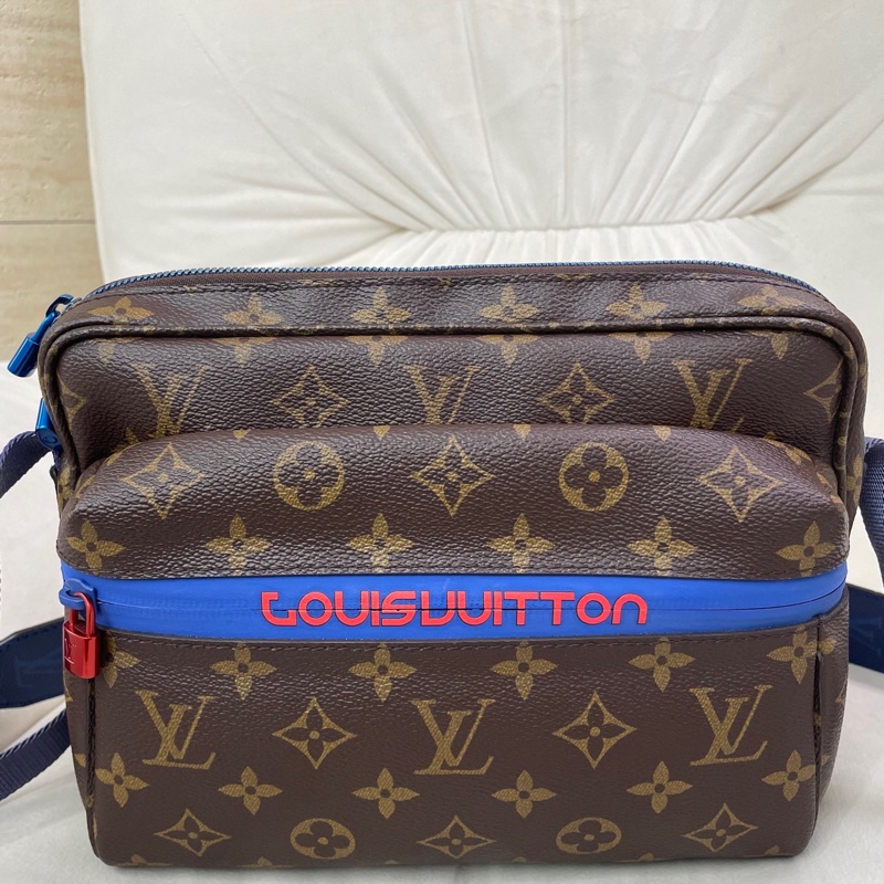 Louis Vuitton路易威登 老花限定撞色相機包 斜挎包 18年無附件-1