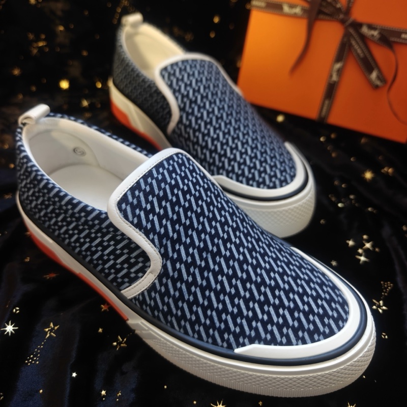 Hermes休閒鞋愛馬仕藍色斜紋H一腳蹬 休閒鞋 41碼-1