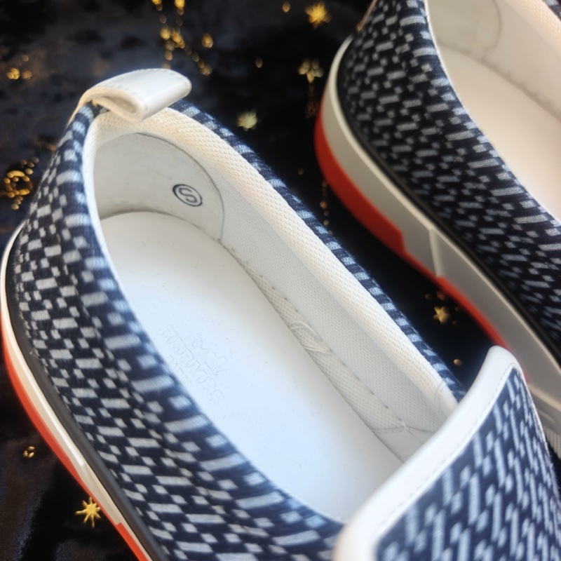 Hermes休閒鞋愛馬仕藍色斜紋H一腳蹬 休閒鞋 41碼-5