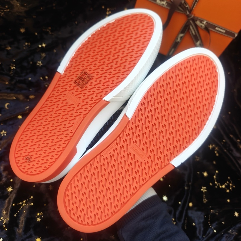 Hermes休閒鞋愛馬仕藍色斜紋H一腳蹬 休閒鞋 41碼-8