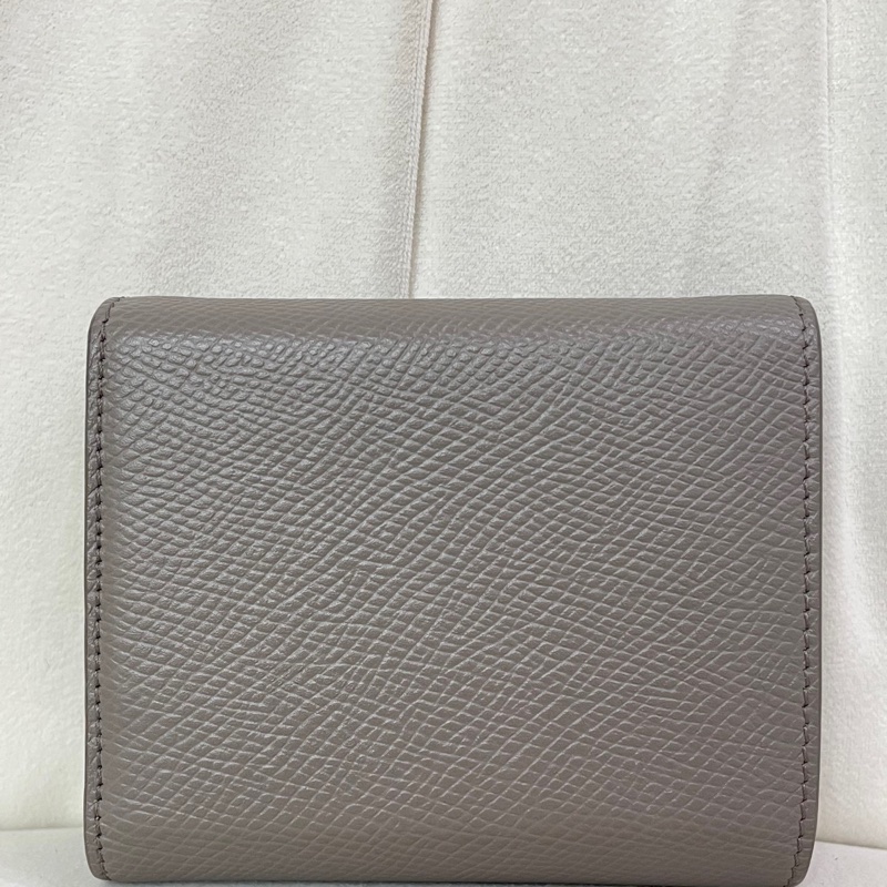 賽琳/Celine 小號大象灰色粒面牛皮革三折錢包 20年編碼-2